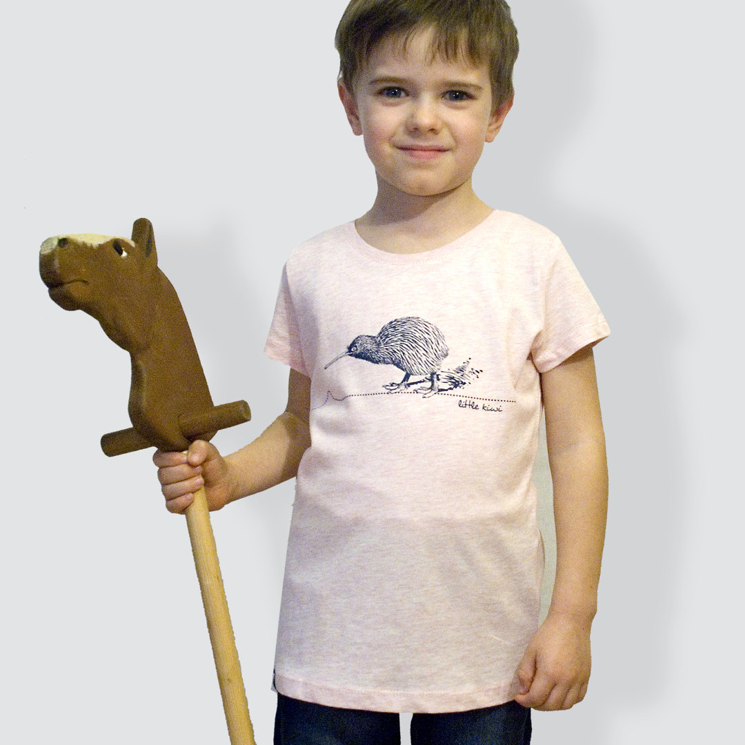 Kinder T-Shirt, "Kiwi", Cream Rosé