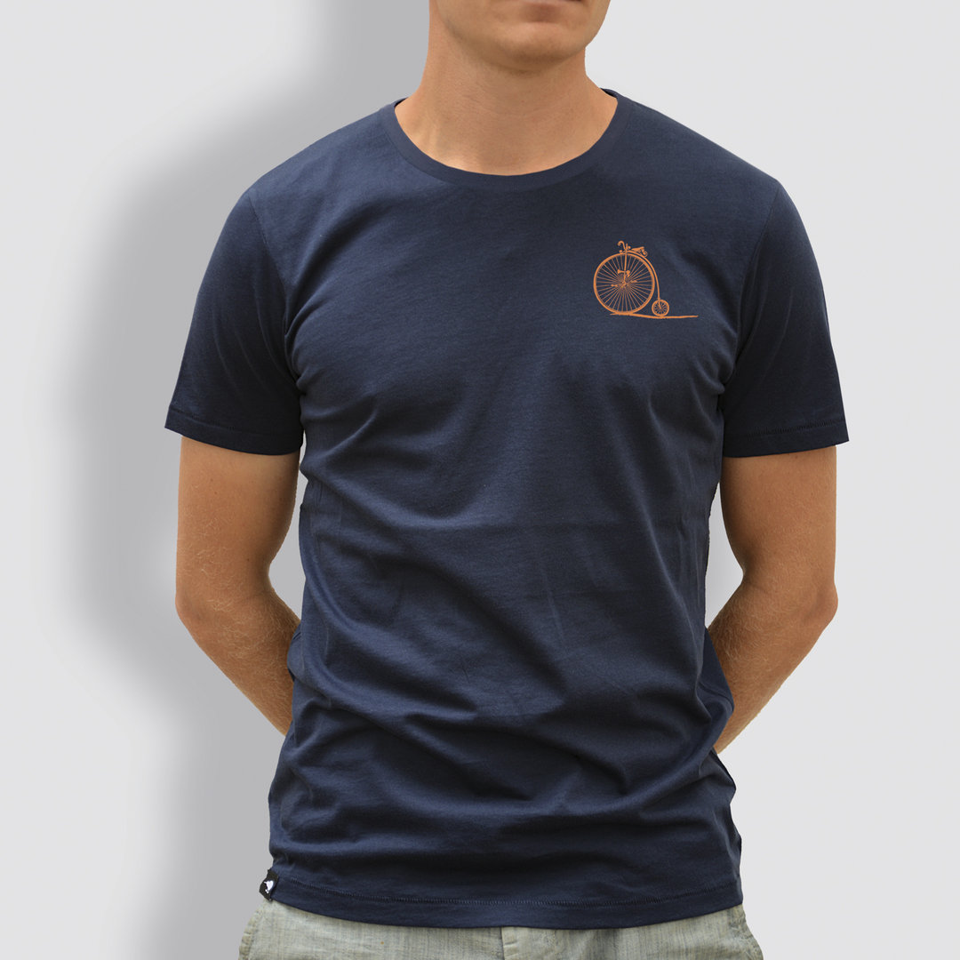 Herren T-Shirt, "Aufsteigen", Navy