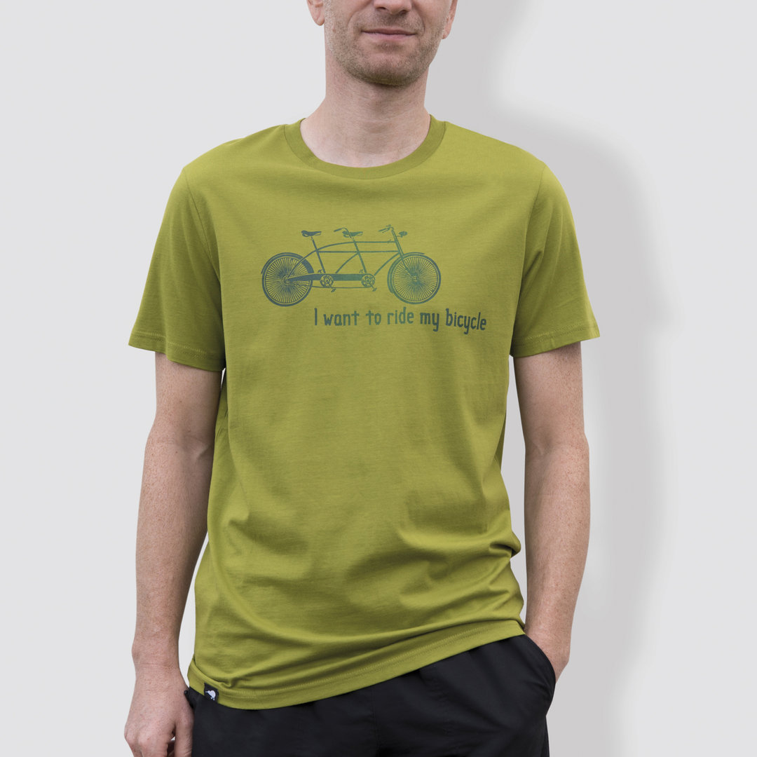 Herren T-Shirt, "Tandem", Moos Green
